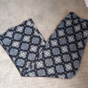 Black Patterned Pants